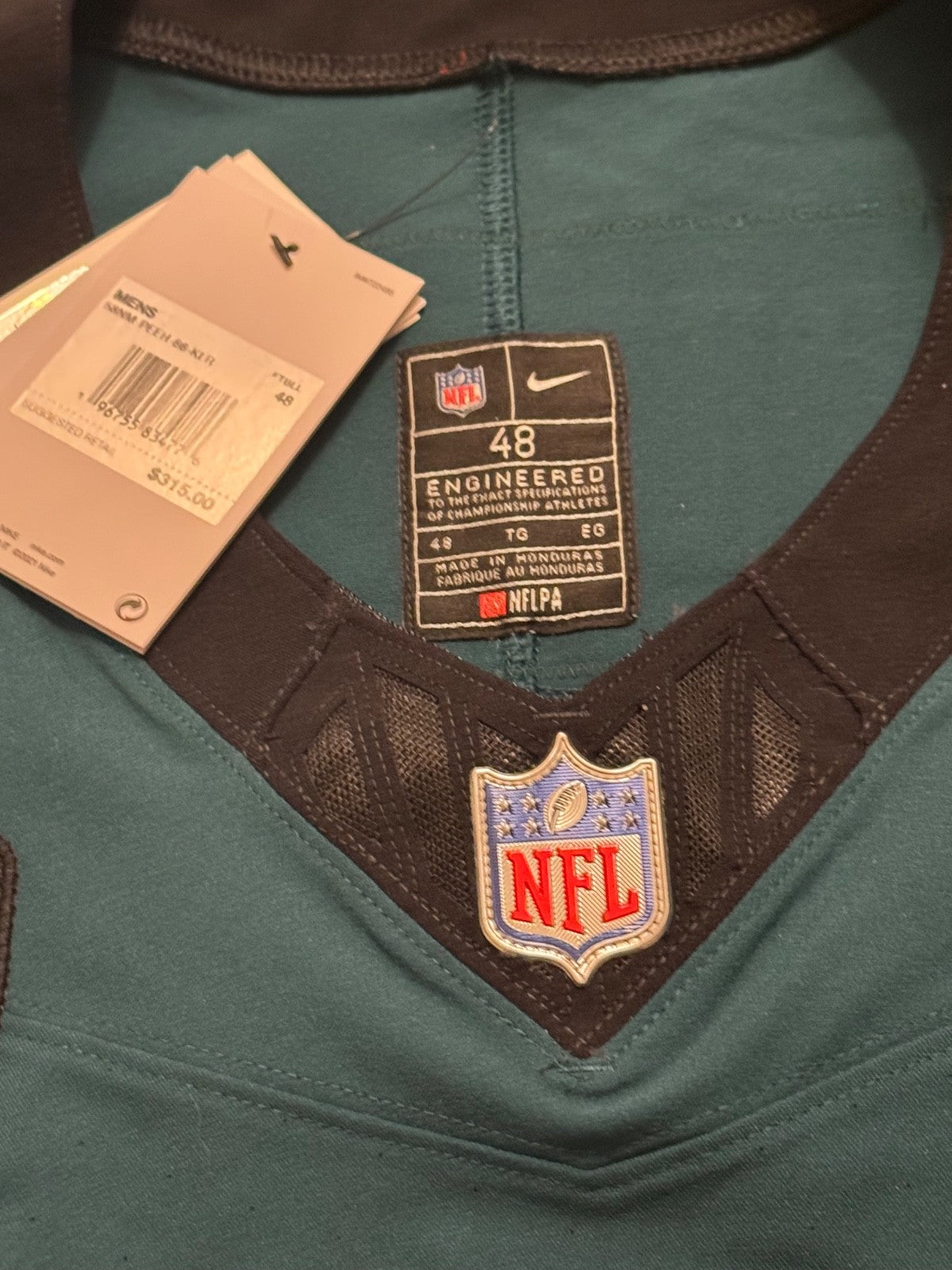 Jalen Hurts Philadelphia Eagles Jersey #1 Nike Vapor FUSE Elite Green size 48 (XL) NFL