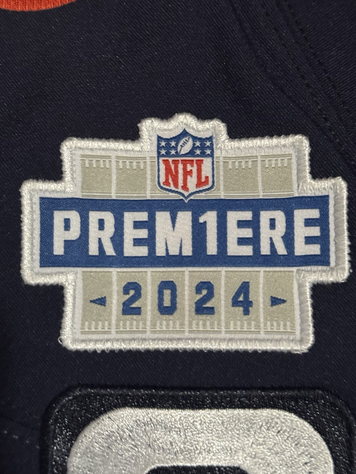 Caleb Williams Chicago Bears Jersey #18 Nike Vapor FUSE Elite Navy Size 44 (Large) NFL