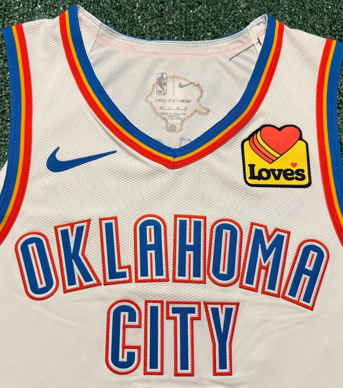 Chet Holmgren Oklahoma City Thunder Jersey #7 Nike ADV Authentic White Size 48 (L) NBA