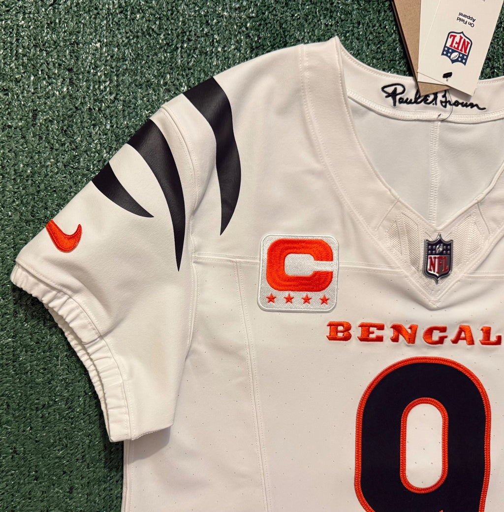 Joe Burrow Cincinnati Bengals Jersey #9 Nike Vapor FUSE Elite White Size 40 (M) NFL