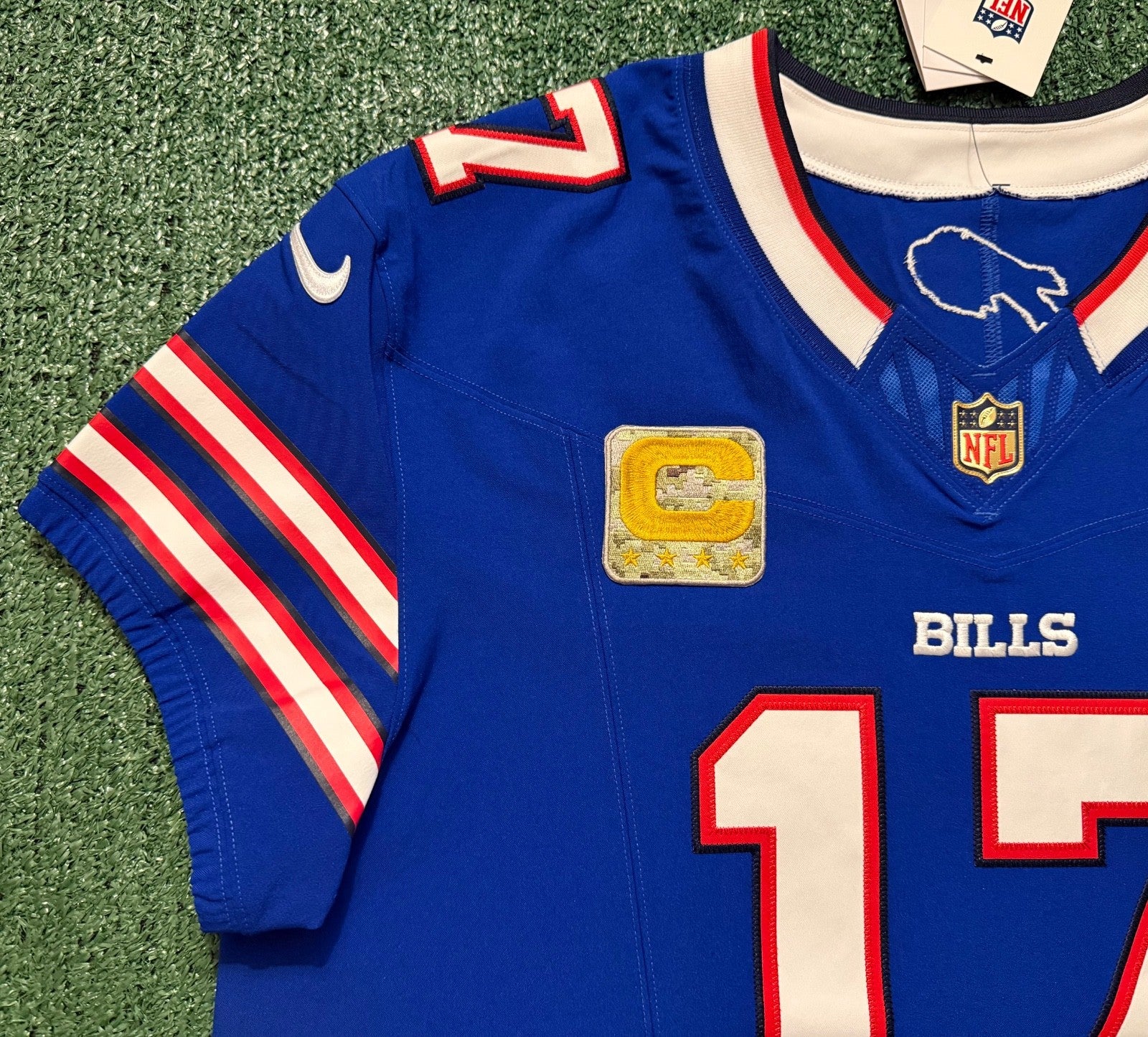 Josh Allen Buffalo Bills Jersey #17 Nike Vapor Fuse Elite Blue Size 48 (XL) NFL