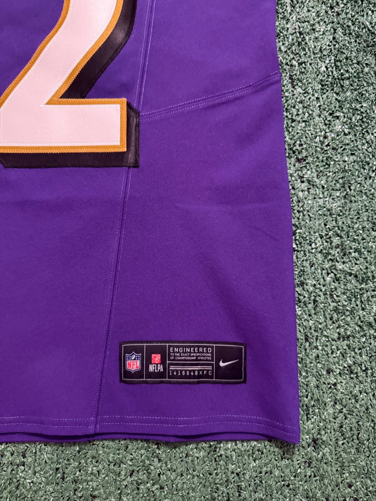 Derrick Henry Baltimore Ravens Jersey #22 Nike Vapor FUSE Elite Purple Size 40 (M) NFL