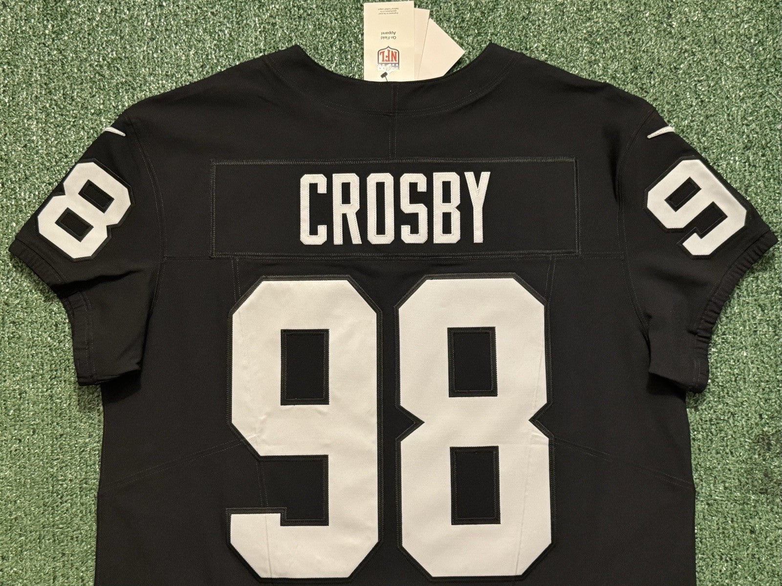 Maxx Crosby Las Vegas Raiders Jersey #98 Nike Vapor Fuse Elite Black Size 48 (XL) NFL