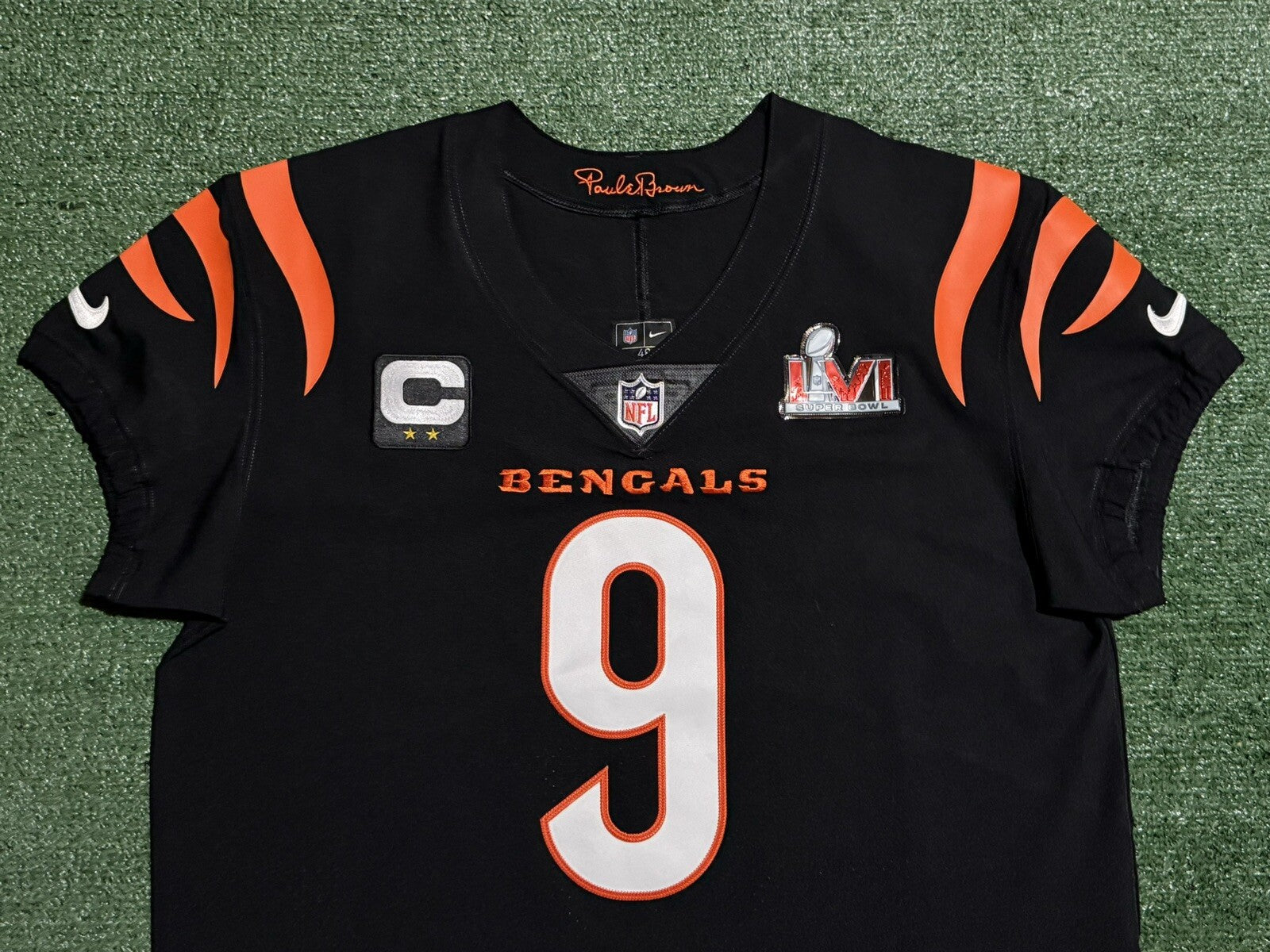 Joe Burrow Cincinnati Bengals Jersey #9 Nike Vapor Elite Black Size 48 (XL) NFL