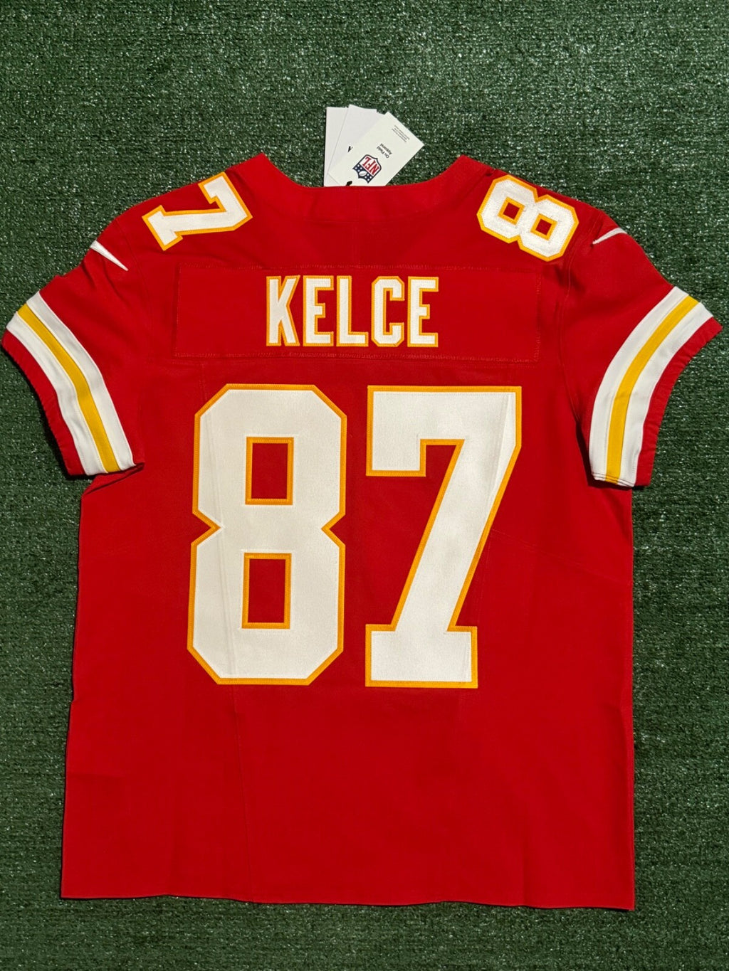 Travis Kelce Kansas City Chiefs Jersey #87 Nike Vapor Fuse Elite Red Size 44 (L) NFL