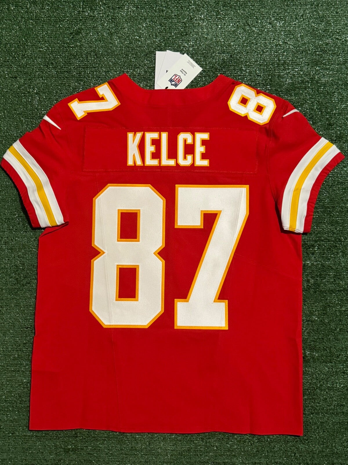 Travis Kelce Kansas City Chiefs Jersey #87 Nike Vapor Fuse Elite Red Size 44 (L) NFL
