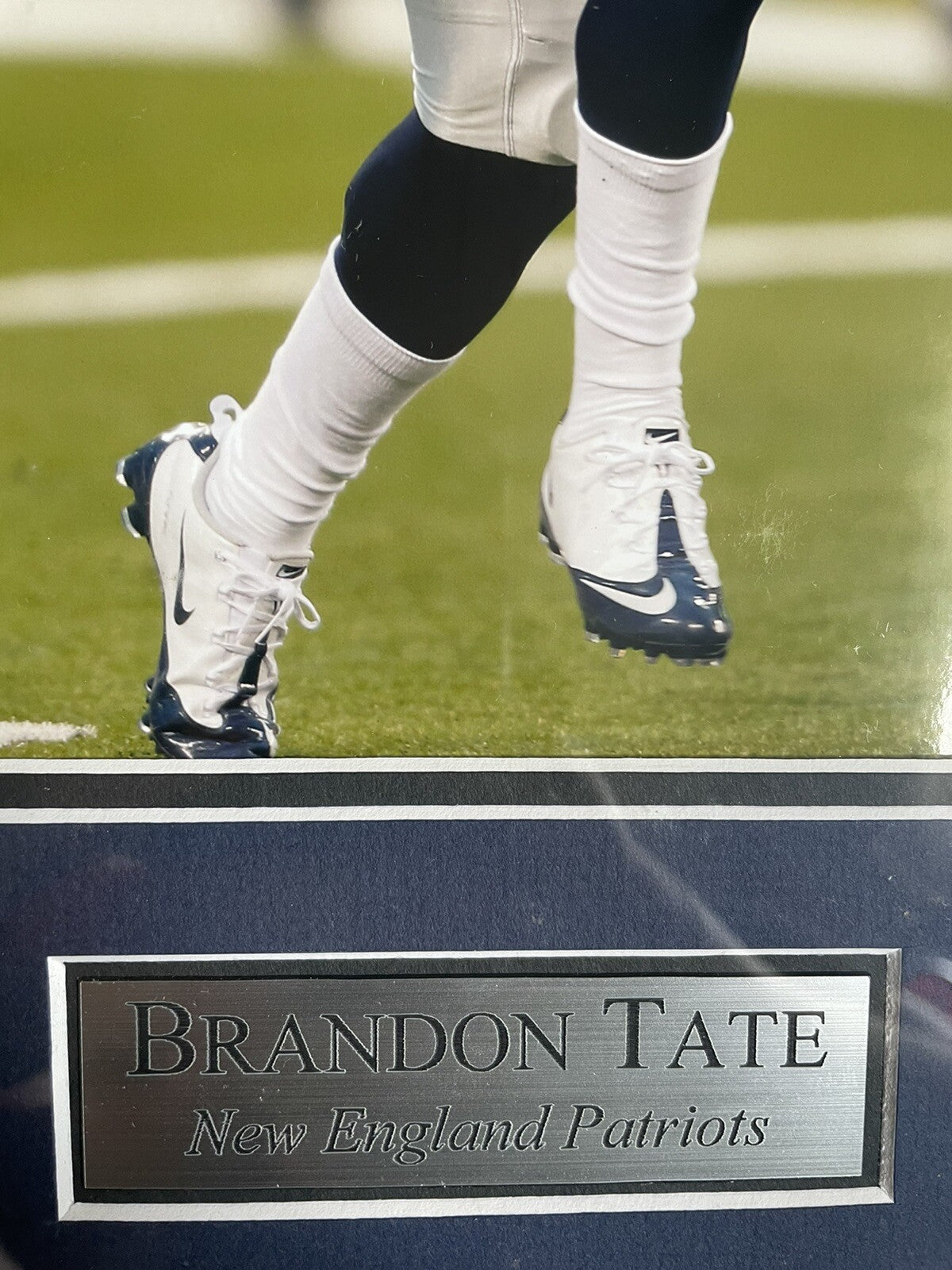 Brandon Tate New England Patriots Autographed Framed Picture 11x14 (COA)
