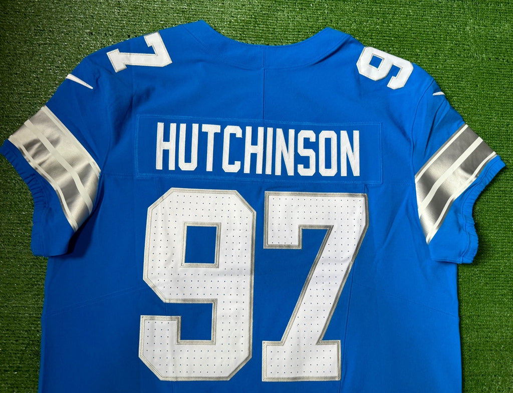 Aidan Hutchinson Detroit Lions Jersey #97 Nike Vapor FUSE Elite Blue size 48 (XL) NFL