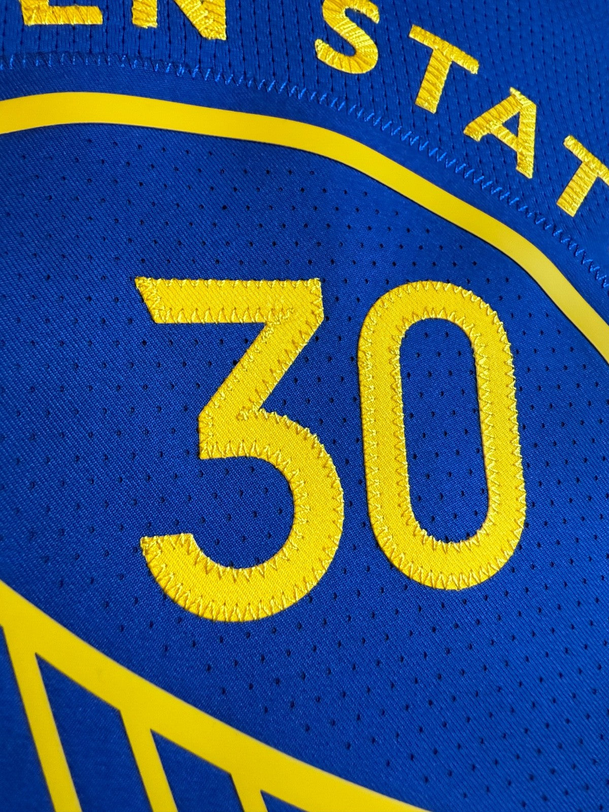 Steph Curry Golden State Warriors Jersey #30 Nike ADV Authentic Blue Size 48 (L) NBA