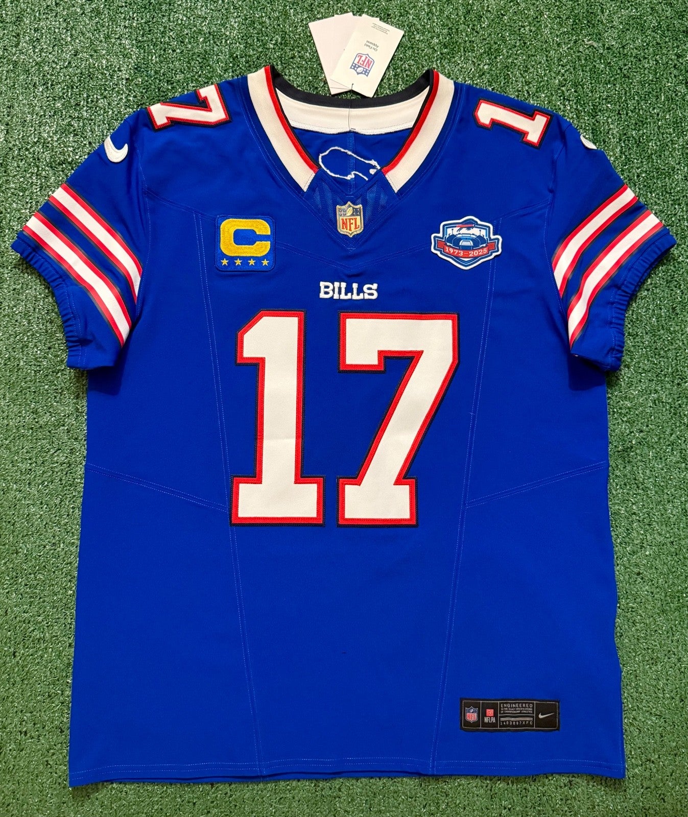 Josh Allen Buffalo Bills Jersey #17 Nike Vapor Fuse Elite Blue Size 44 (L) NFL