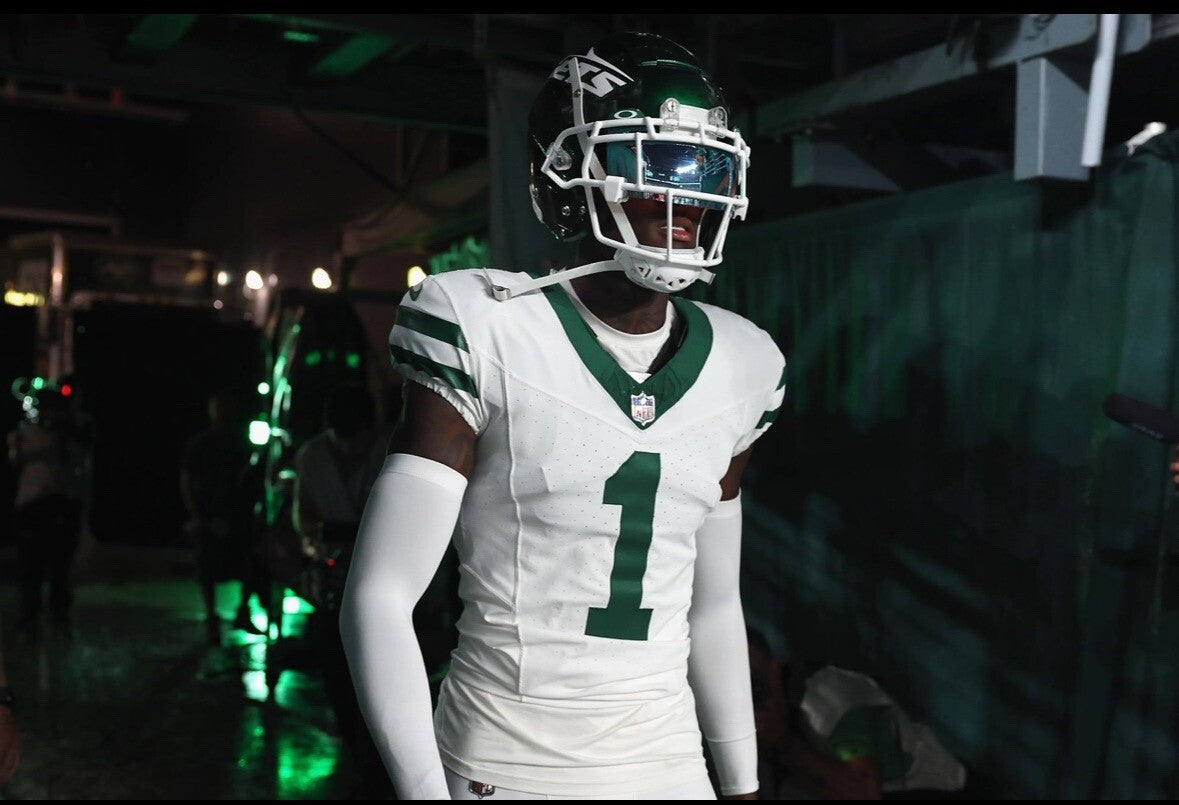 Sauce Gardner New York Jets Jersey #1 Nike Vapor Fuse Elite White Size 40 (M) NFL