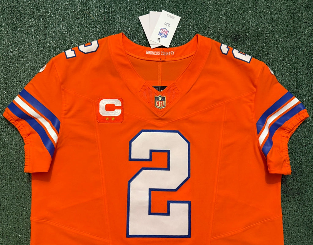 Pat Surtain II Denver Broncos Jersey #2 Nike Vapor Fuse Elite Orange Size 48 (XL) NFL