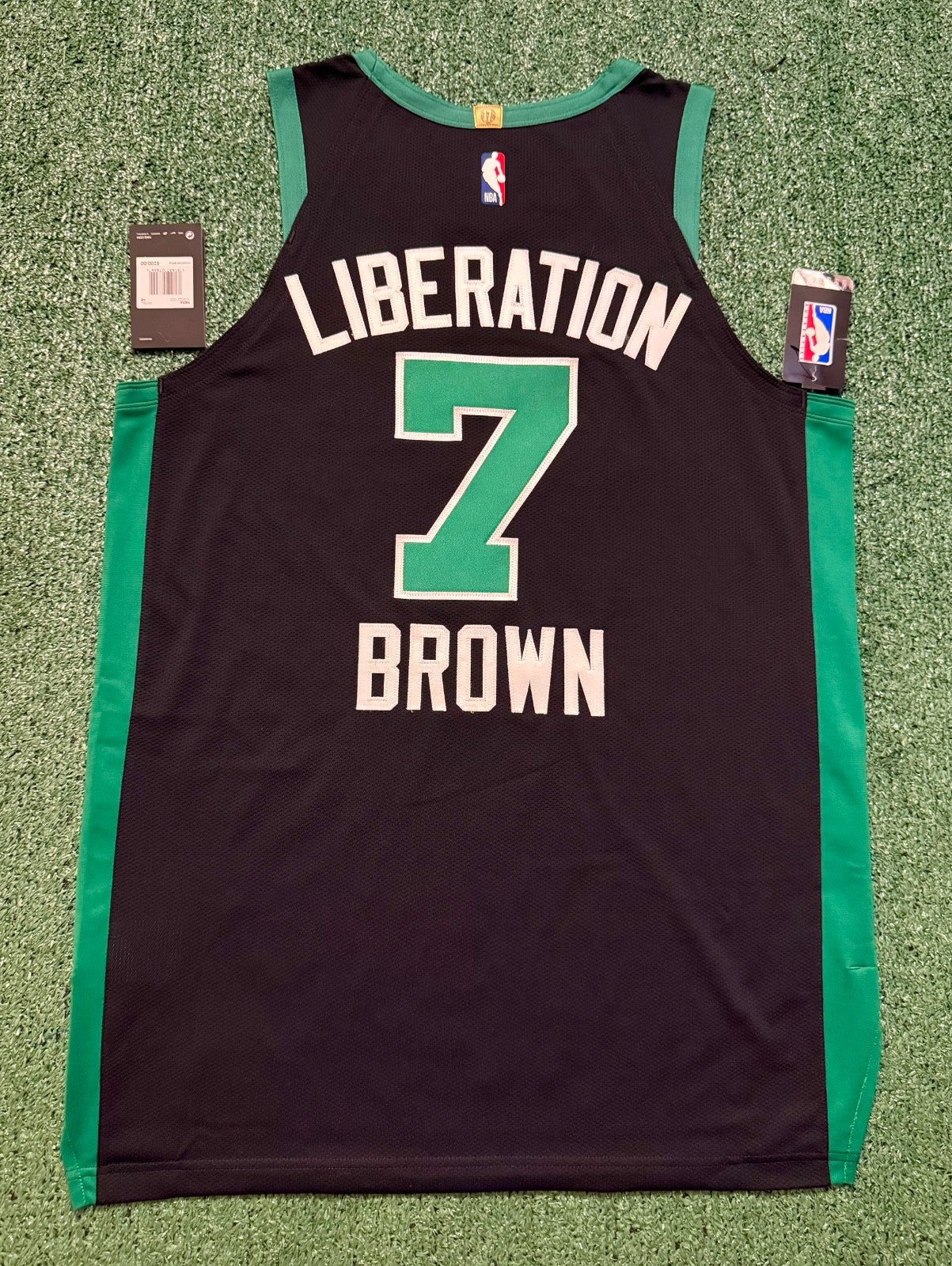 Jaylen Brown Boston Celtics Jersey #7 Nike Vaporknit Authentic Black Size 48 (Large) NBA