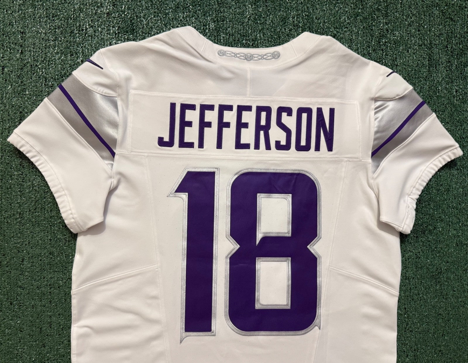 Justin Jefferson Minnesota Vikings Jersey #18 Nike Vapor FUSE Elite White Size 40 (Medium) NFL