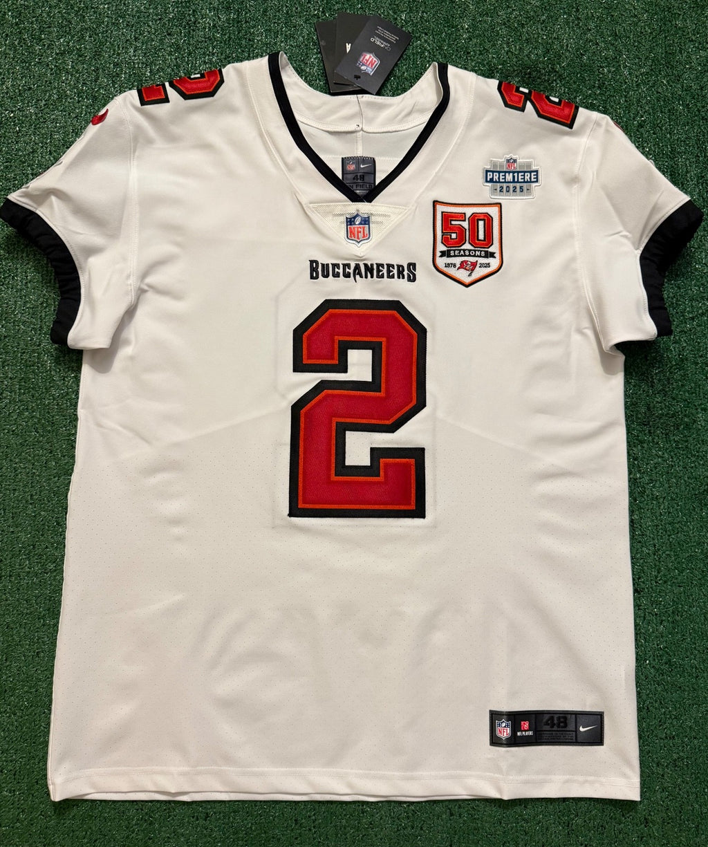 Emeka Egbuka Tampa Bay Buccaneers Jersey #2 Nike Vapor Elite White Size 48 (XL) NFL
