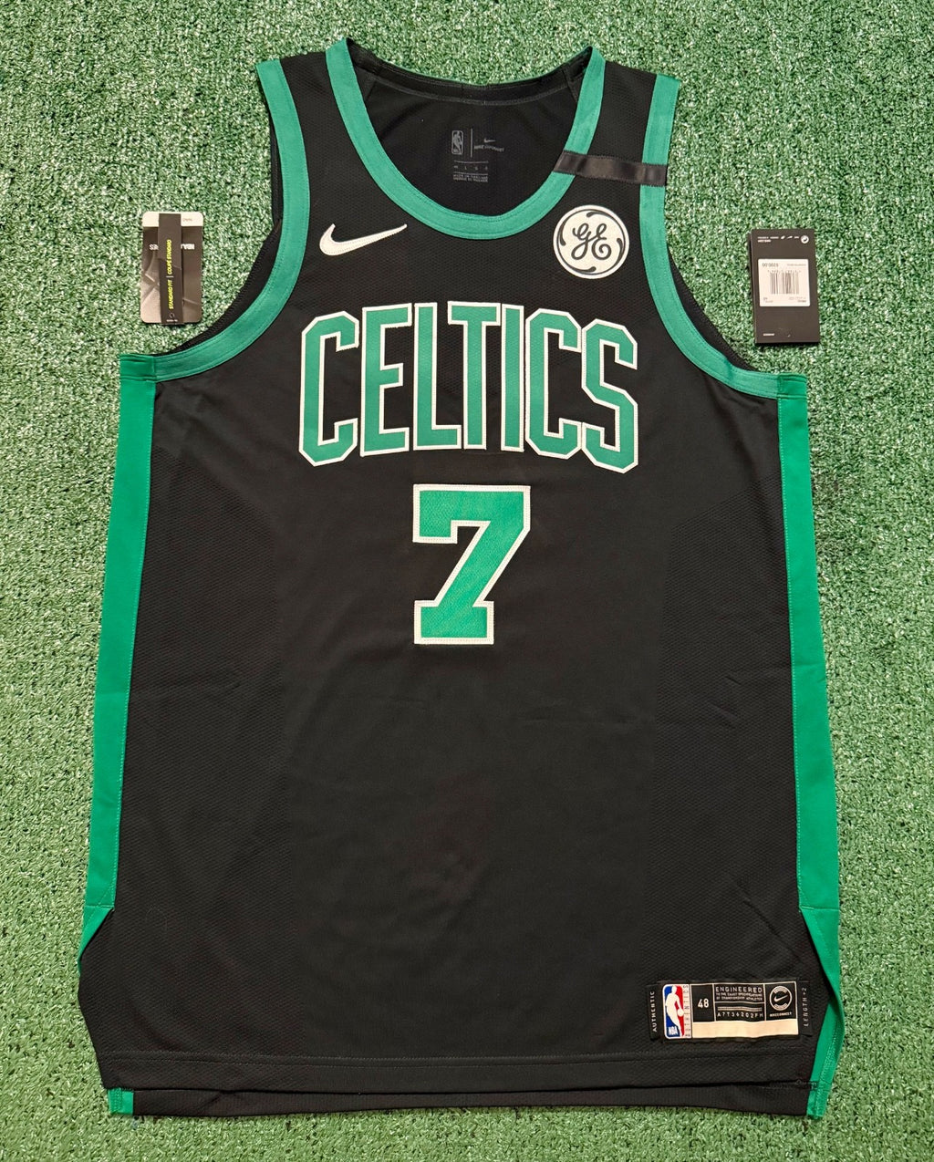Jaylen Brown Boston Celtics Jersey #7 Nike Vaporknit Authentic Black Size 48 (Large) NBA