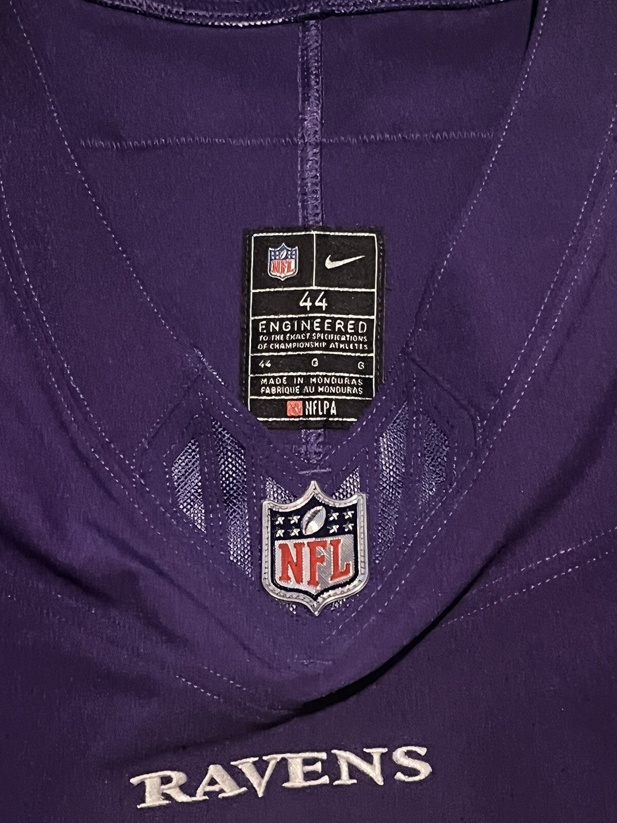 Zay Flowers Baltimore Ravens Jersey #4 Nike Vapor FUSE Elite Purple Size 44 (L) NFL