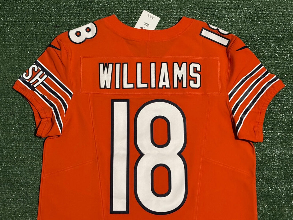 Caleb Williams Chicago Bears Jersey #18 Nike Vapor FUSE Elite Orange Size 44 (Large) NFL