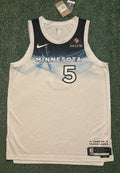 Anthony Edwards Minnesota Timberwolves Jersey #5 Nike ADV Authentic White Size 48 (L) NBA