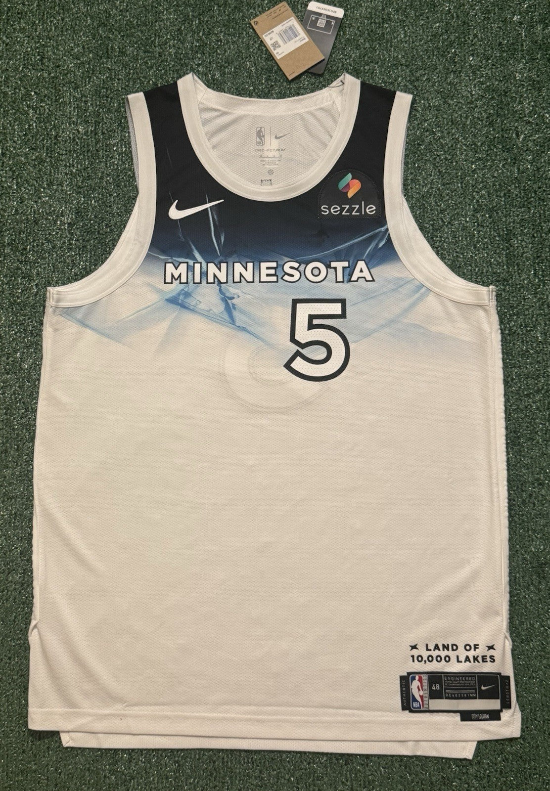 Anthony Edwards Minnesota Timberwolves Jersey #5 Nike ADV Authentic White Size 48 (L) NBA