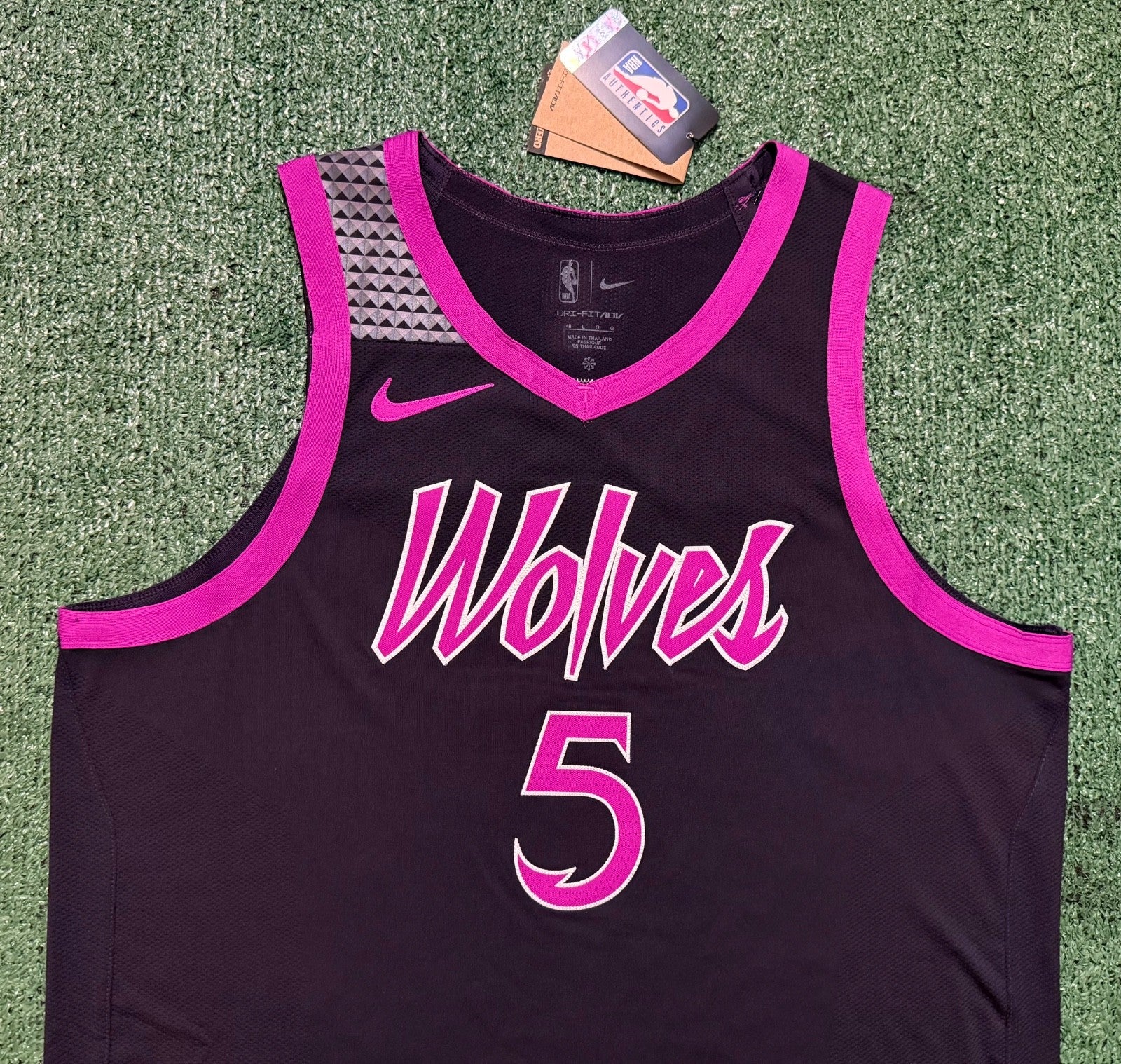 Anthony Edwards Minnesota Timberwolves Jersey #5 Nike ADV Authentic Black Size 48 (L) NBA