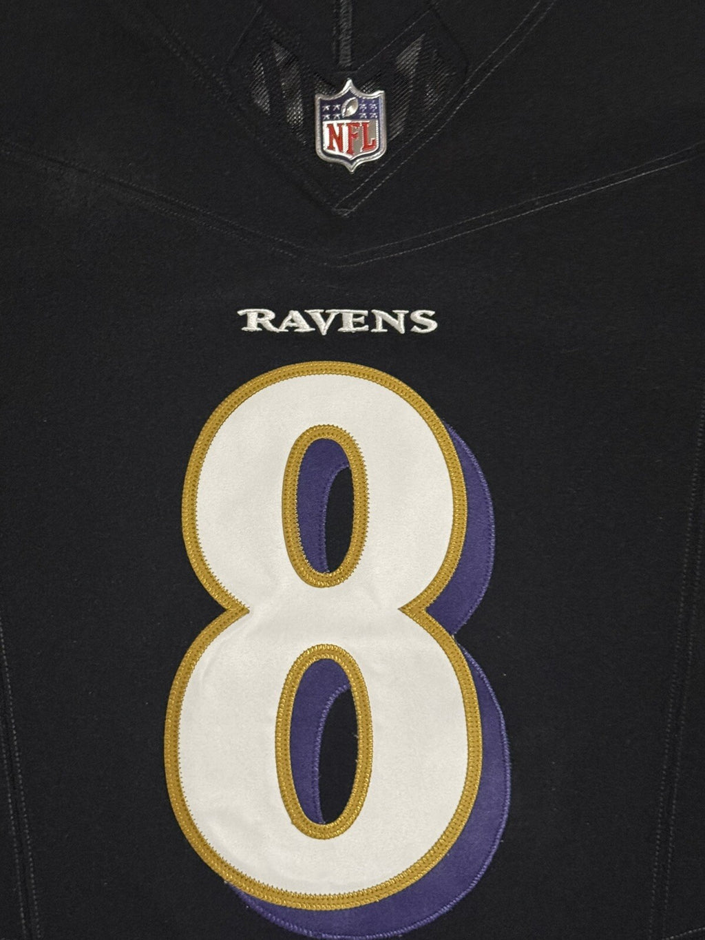 Lamar Jackson Baltimore Ravens Jersey #8 Nike Vapor FUSE Elite Black Size 48 (XL) NFL