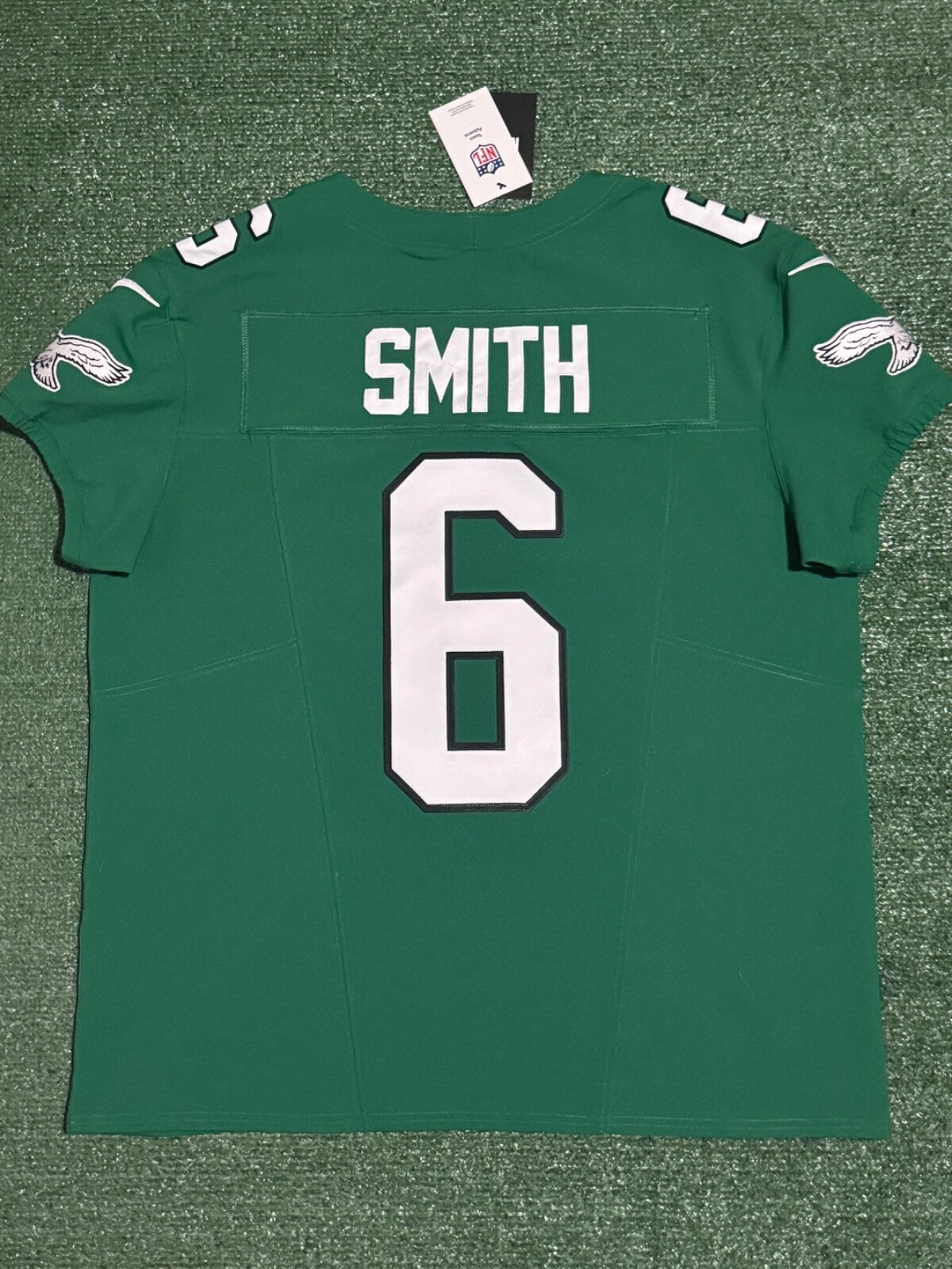 Devonta Smith Philadelphia Eagles Jersey #6 Nike Vapor F.U.S.E Elite Kelly Green 48 (XL) NFL
