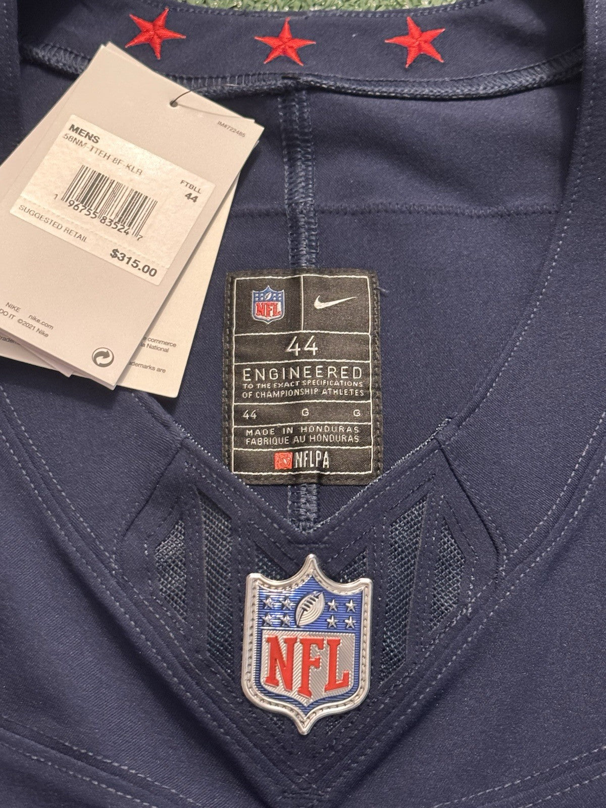 Cam Ward Tennessee Titans Jersey #1 Nike Vapor Fuse Elite Blue Size 44 (L) NFL