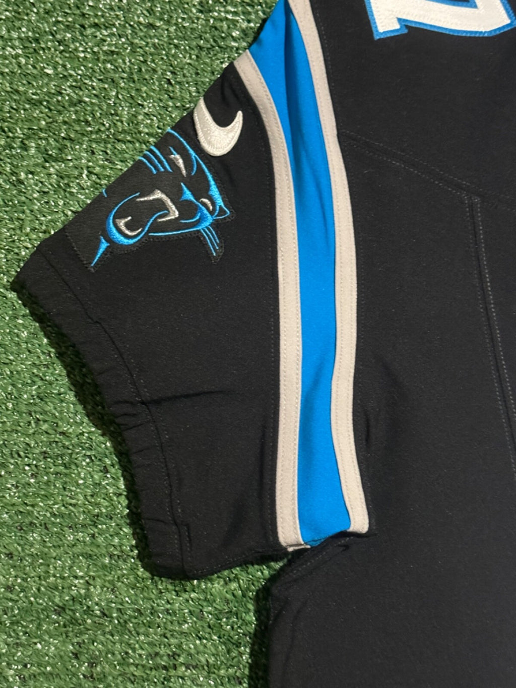 Xavier Legette Carolina Panthers Jersey #17 Nike Vapor FUSE Elite Black Size 44 (Large) NFL