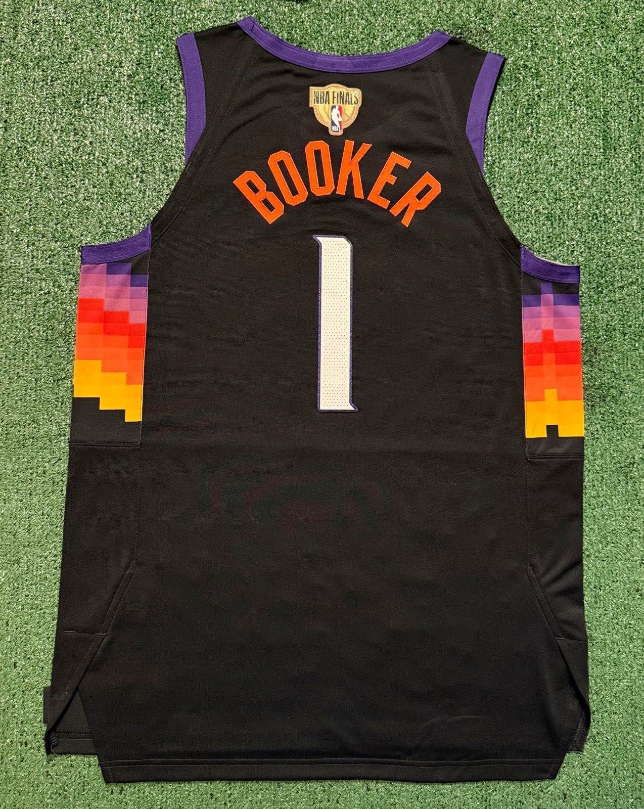 Devin Booker Phoenix Suns Jersey #1 Nike VaporKnit Authentic Black Size 48 (L) NBA