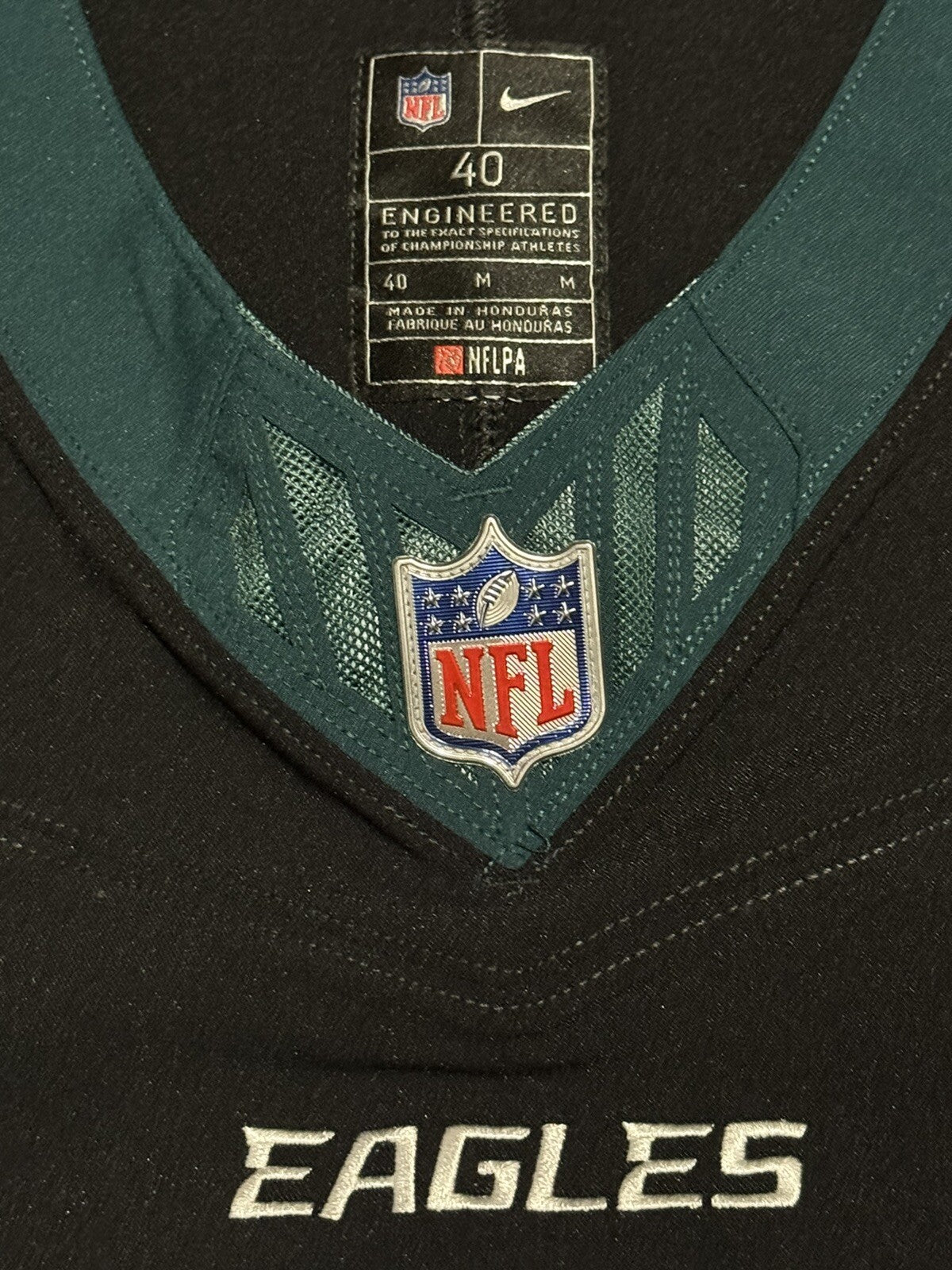 Jalen Hurts Philadelphia Eagles Jersey #1 Nike Vapor FUSE Elite Black size 40 (Medium) NFL
