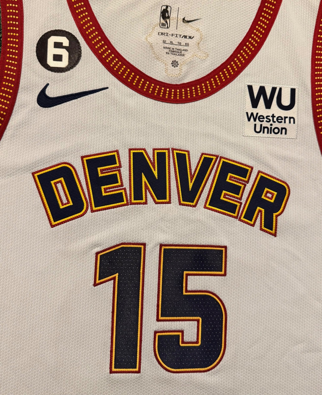Nikola Jokic Denver Nuggets Jersey #15 Nike ADV Authentic White Size 52 (XL) NBA