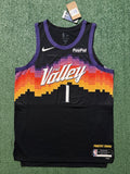 Devin Booker Phoenix Suns Jersey #1 Nike ADV Authentic Black Size 48 (L) NBA