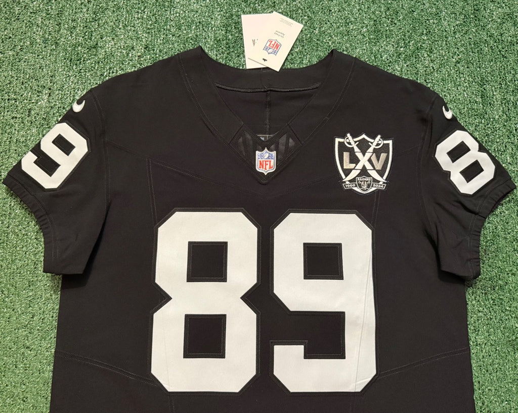 Brock Bowers Las Vegas Raiders Jersey #89 Nike Vapor Fuse Elite Black Size 44 (L) NFL