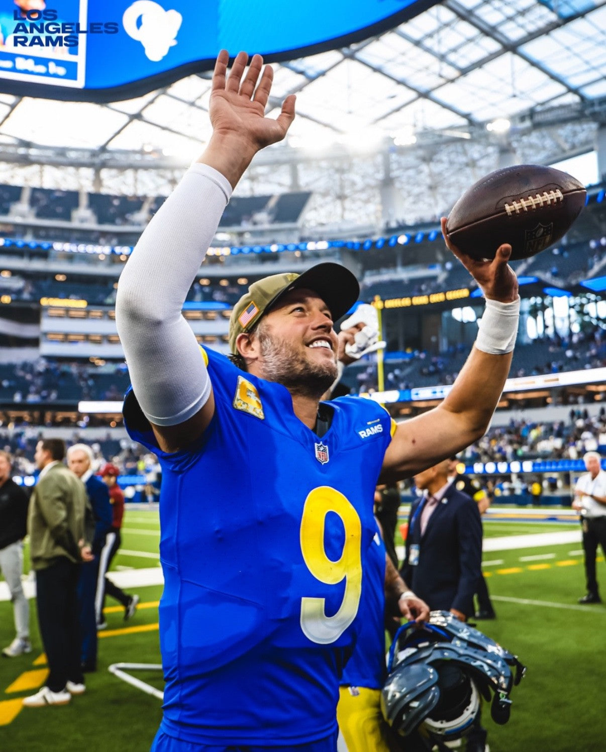 Matthew Stafford Los Angeles Rams Jersey #9 Nike Vapor FUSE Elite blue Size 40 (Medium) NFL