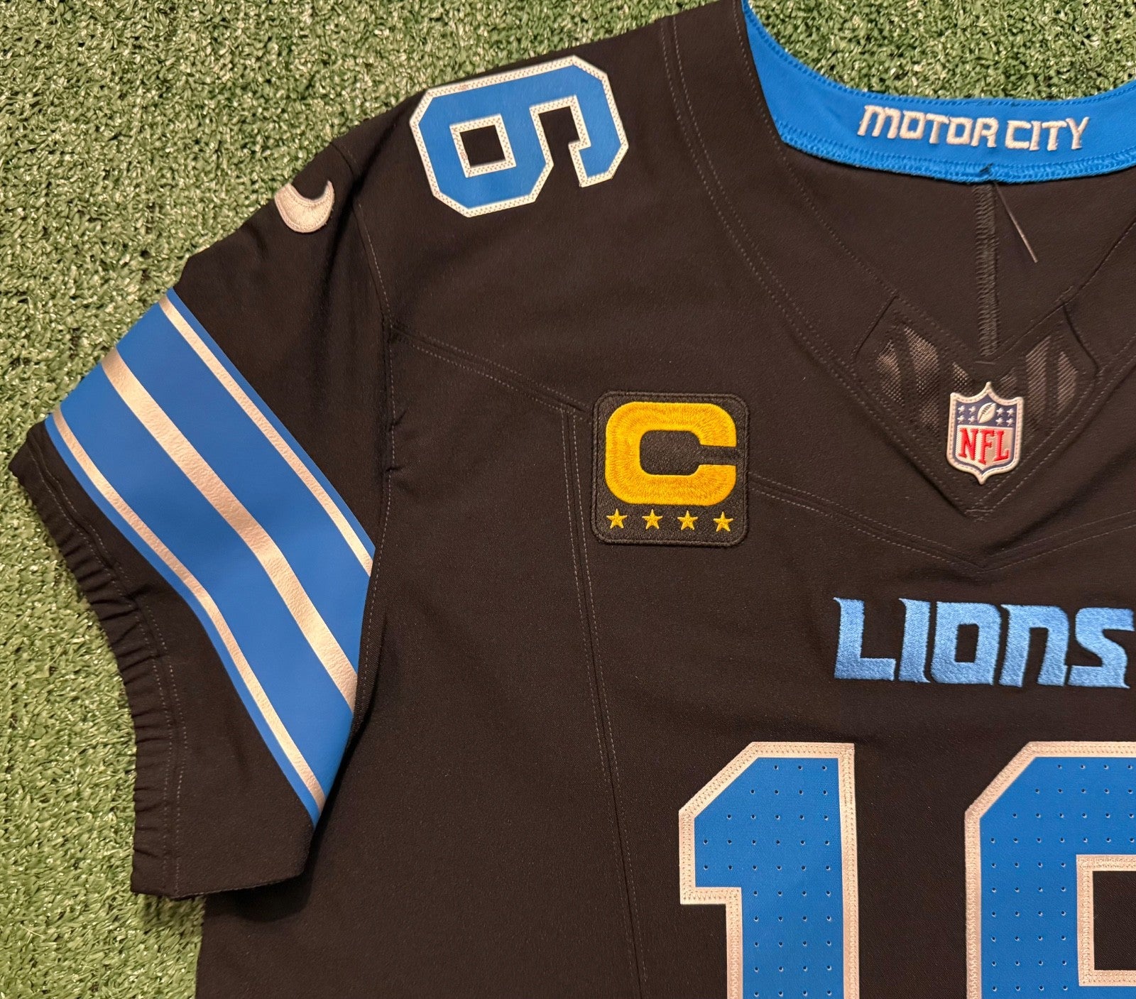 Jared Goff Detroit Lions Jersey #16  Nike Vapor FUSE Elite Black Size 48 (XL) NFL