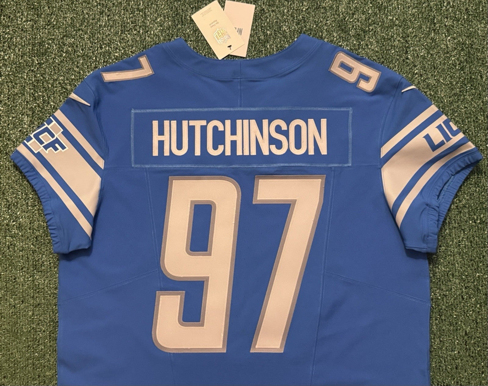 Aidan Hutchinson Detroit Lions Jersey #97 Nike Vapor FUSE Elite Blue size 48 (XL) NFL
