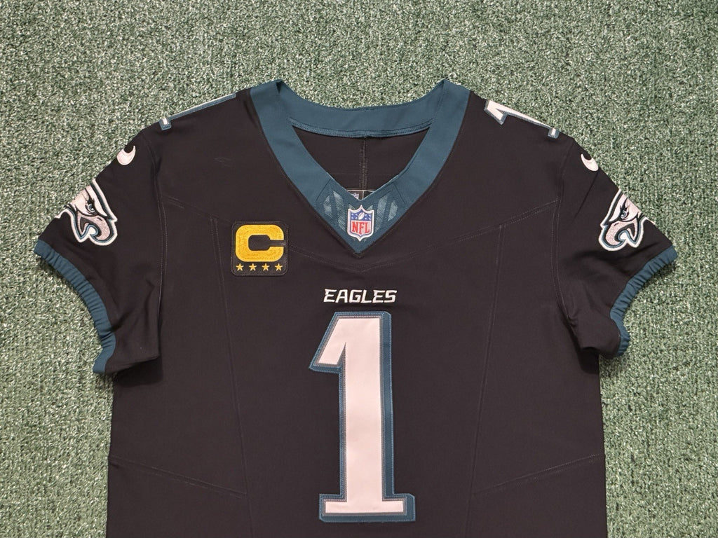 Jalen Hurts Philadelphia Eagles Jersey #1 Nike Vapor FUSE Elite Black size 44 (Large) NFL