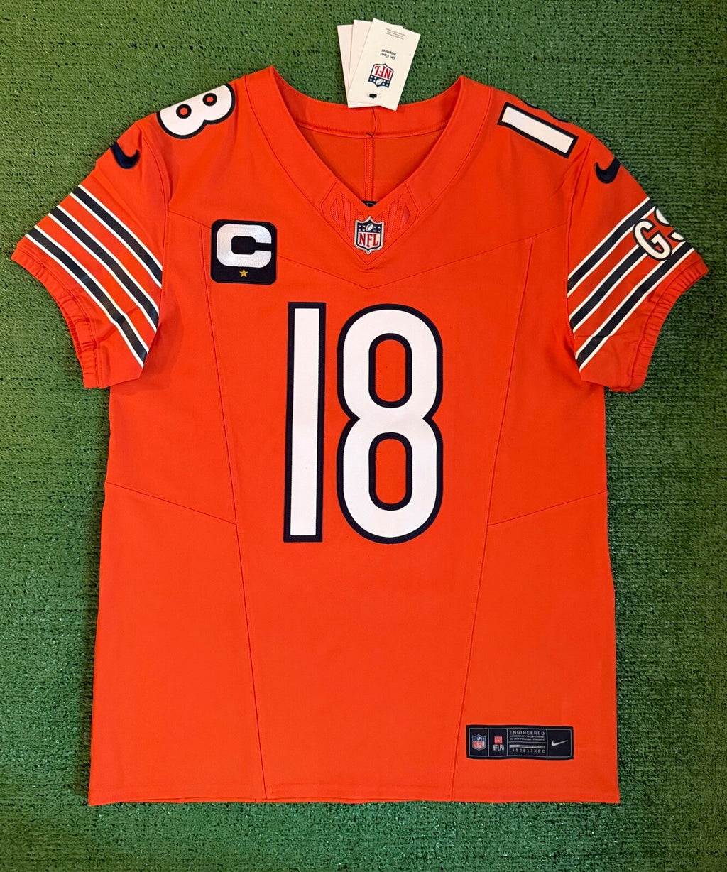 Caleb Williams Chicago Bears Jersey #18 Nike Vapor FUSE Elite Orange Size 40 (Medium) NFL