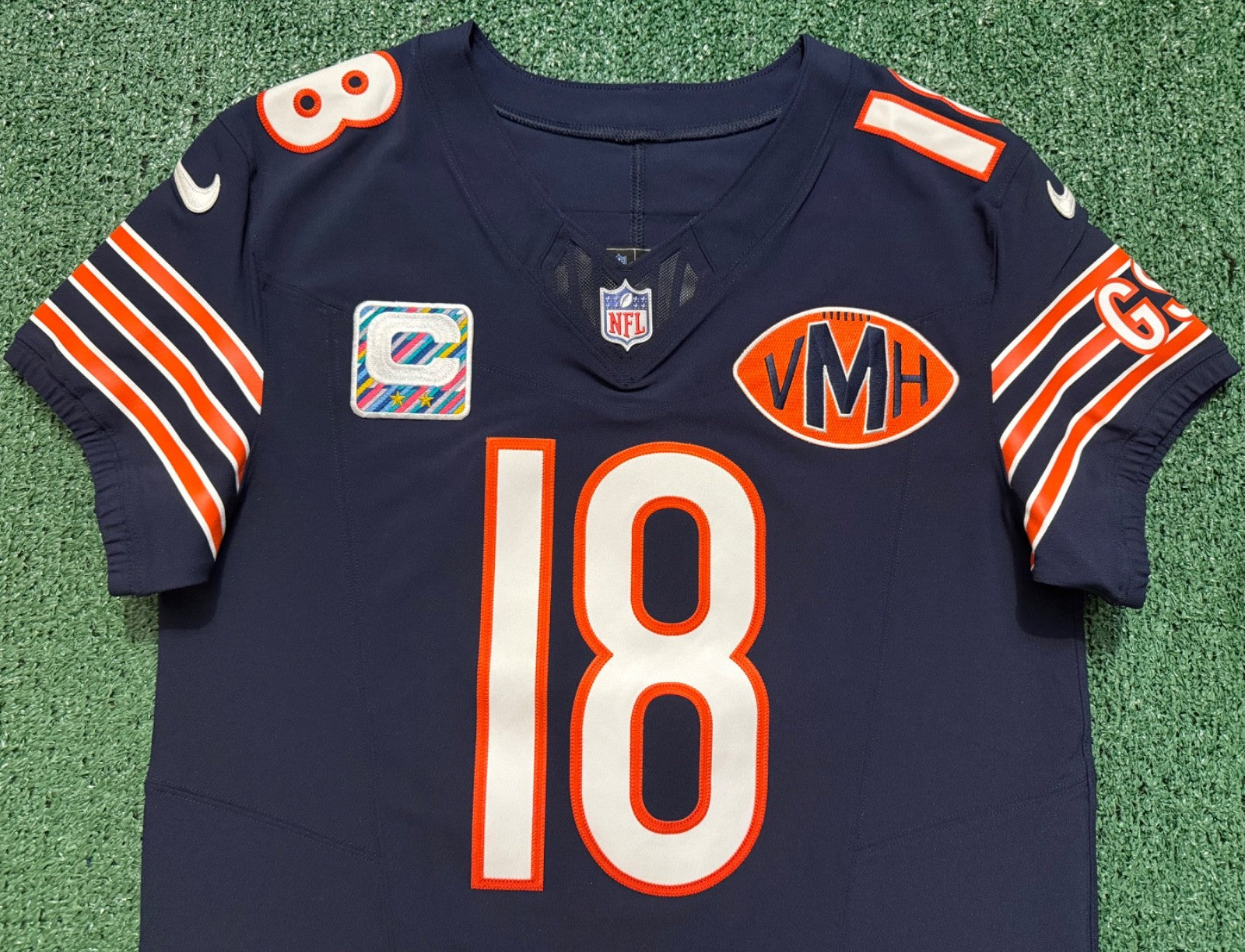 Caleb Williams Chicago Bears Jersey #18 Nike Vapor FUSE Elite Navy Size 40 (Medium) NFL