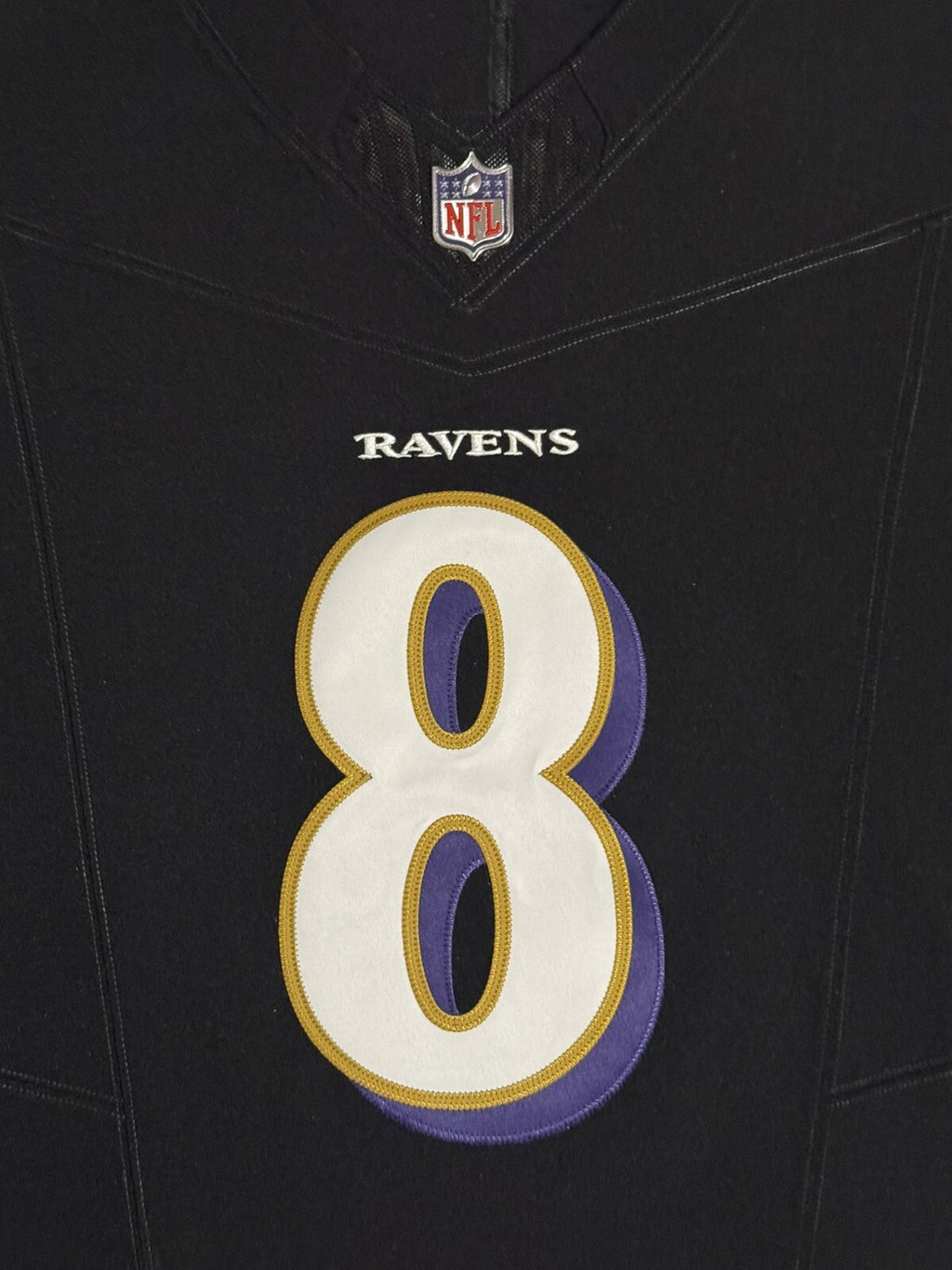 Lamar Jackson Baltimore Ravens Jersey #8 Nike Vapor FUSE Elite Black Size 44 (L) NFL