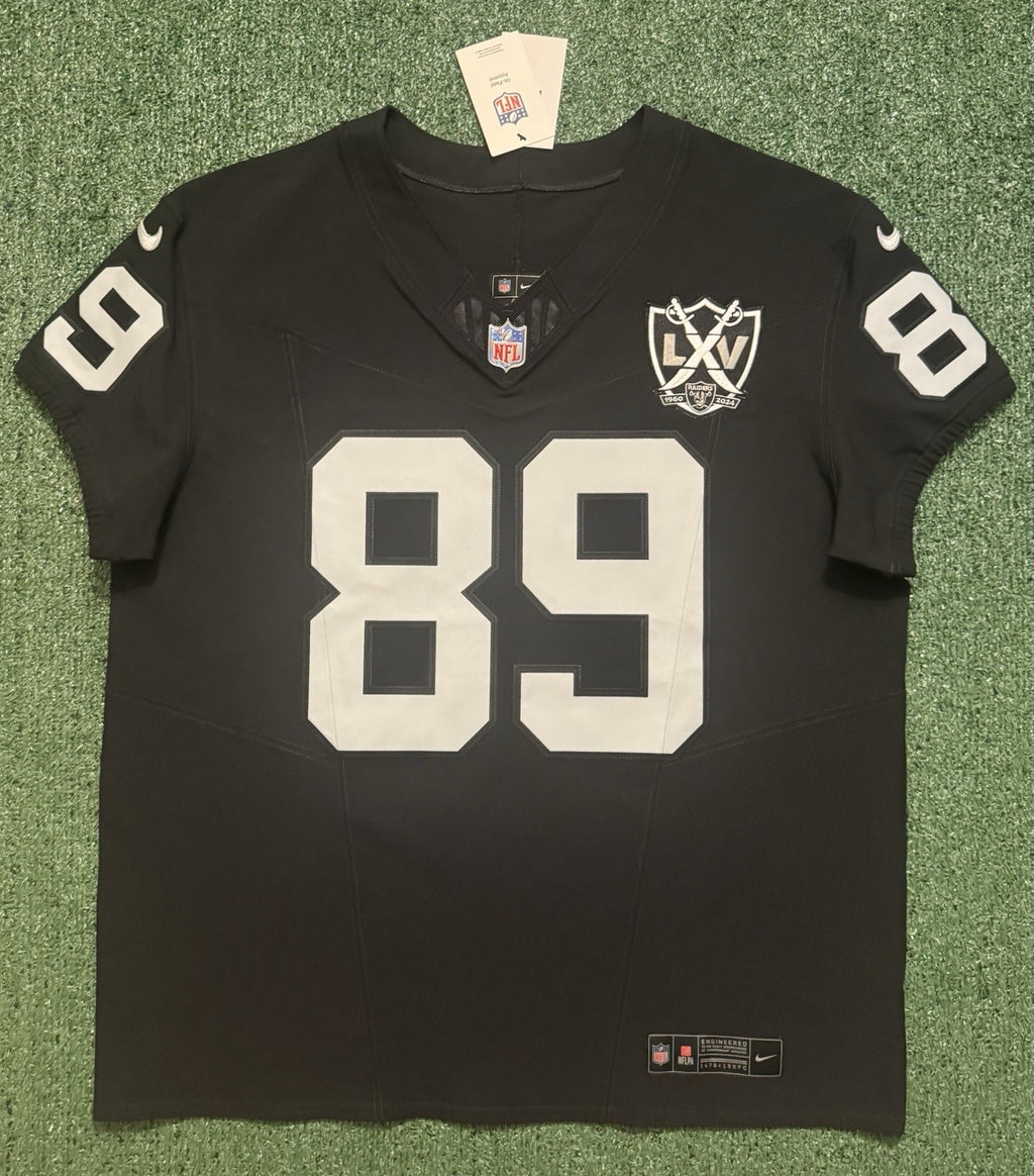 Brock Bowers Las Vegas Raiders Jersey #89 Nike Vapor Fuse Elite Black Size 48 (XL) NFL