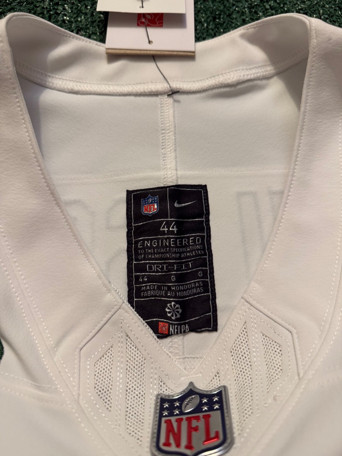 Garrett Wilson New York Jets Jersey #5 Nike Vapor Fuse Elite White Size 44 (L) NFL