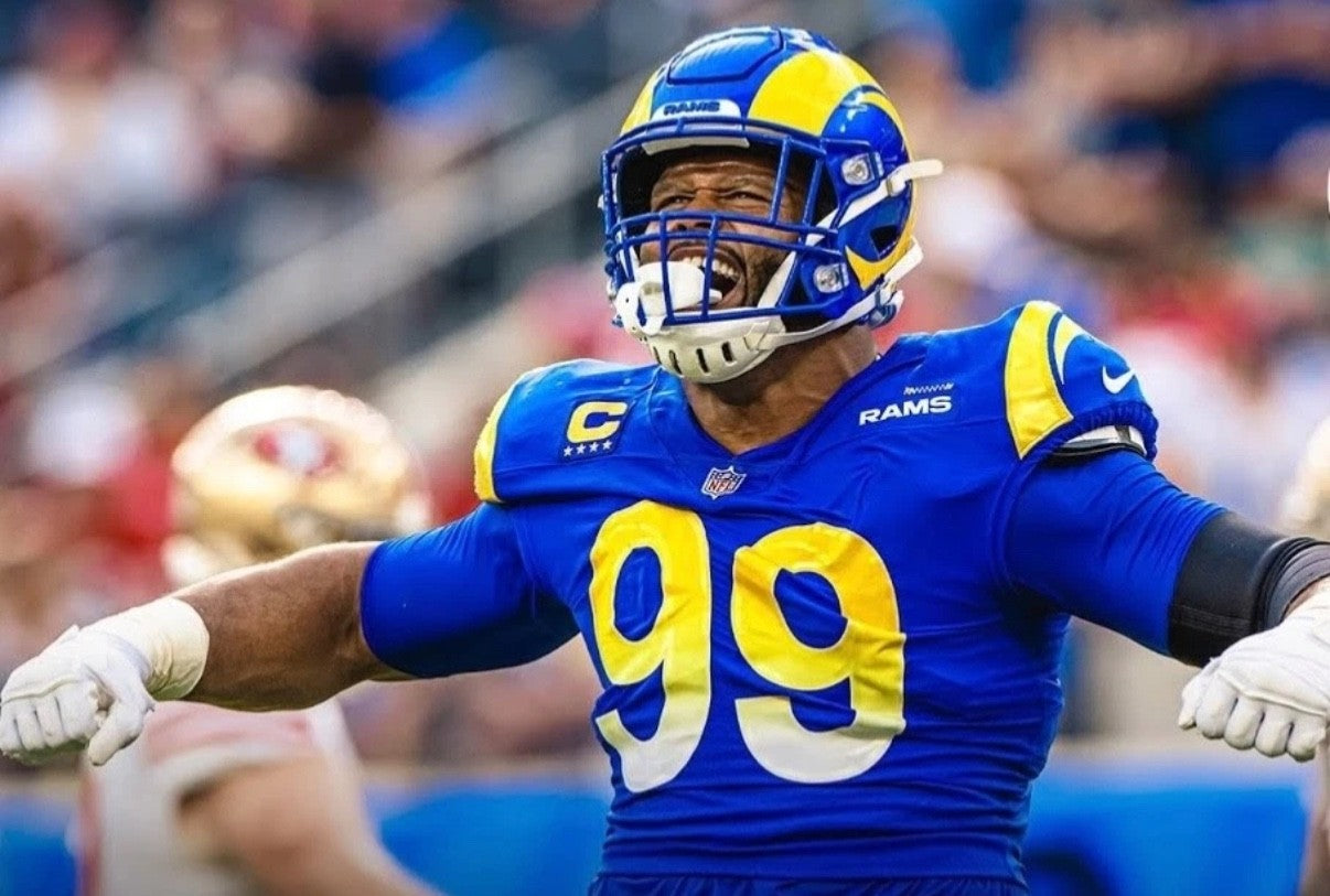 Aaron Donald Los Angeles Rams Jersey #99 Nike Vapor Limited Blue Size (Medium) NFL