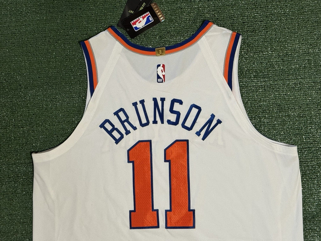 Jalen Brunson New York Knicks Jersey #11 Nike VaporKnit Authentic White Size 52 (XL) NBA