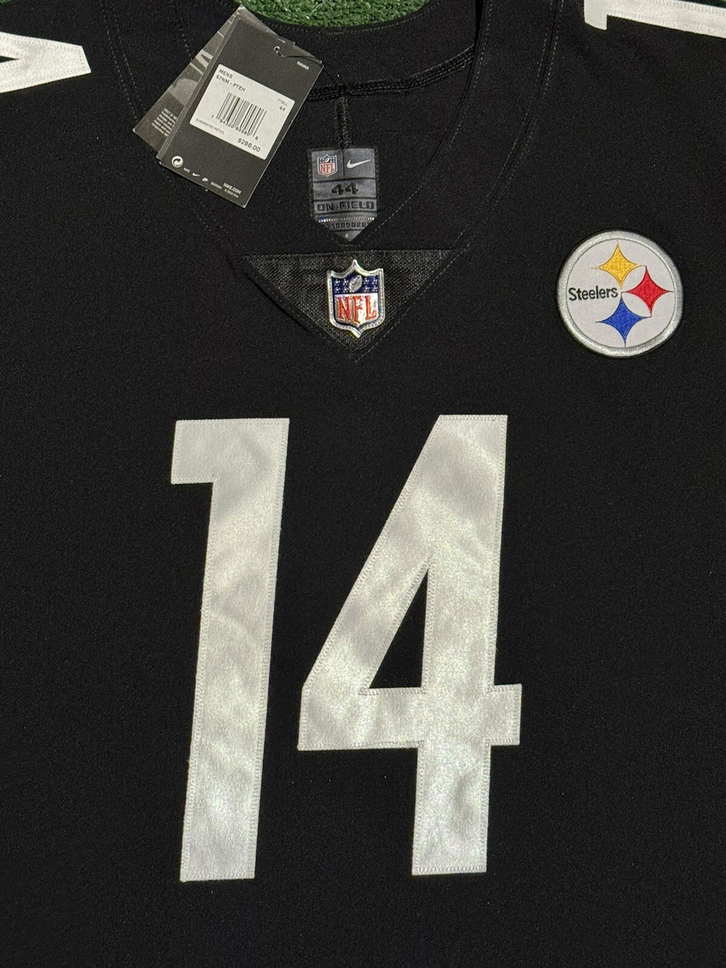 George Pickens Pittsburgh Steelers Jersey #14 Nike Vapor Elite Black Size 44 (L) NFL