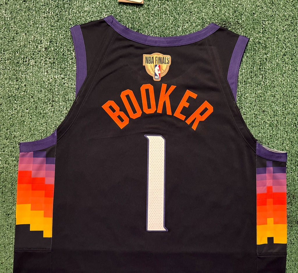 Devin Booker Phoenix Suns Jersey #1 Nike VaporKnit Authentic Black Size 48 (L) NBA