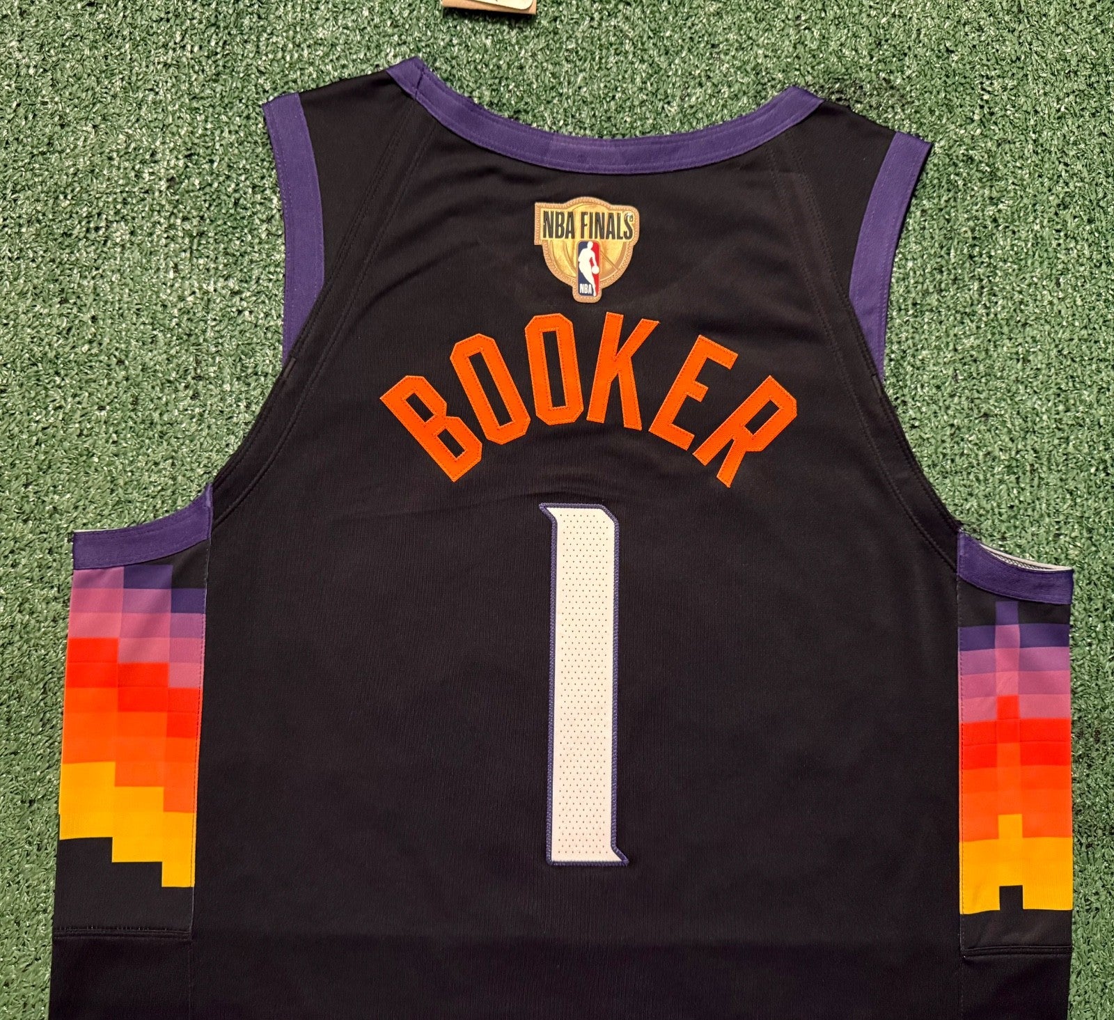 Devin Booker Phoenix Suns Jersey #1 Nike VaporKnit Authentic Black Size 48 (L) NBA