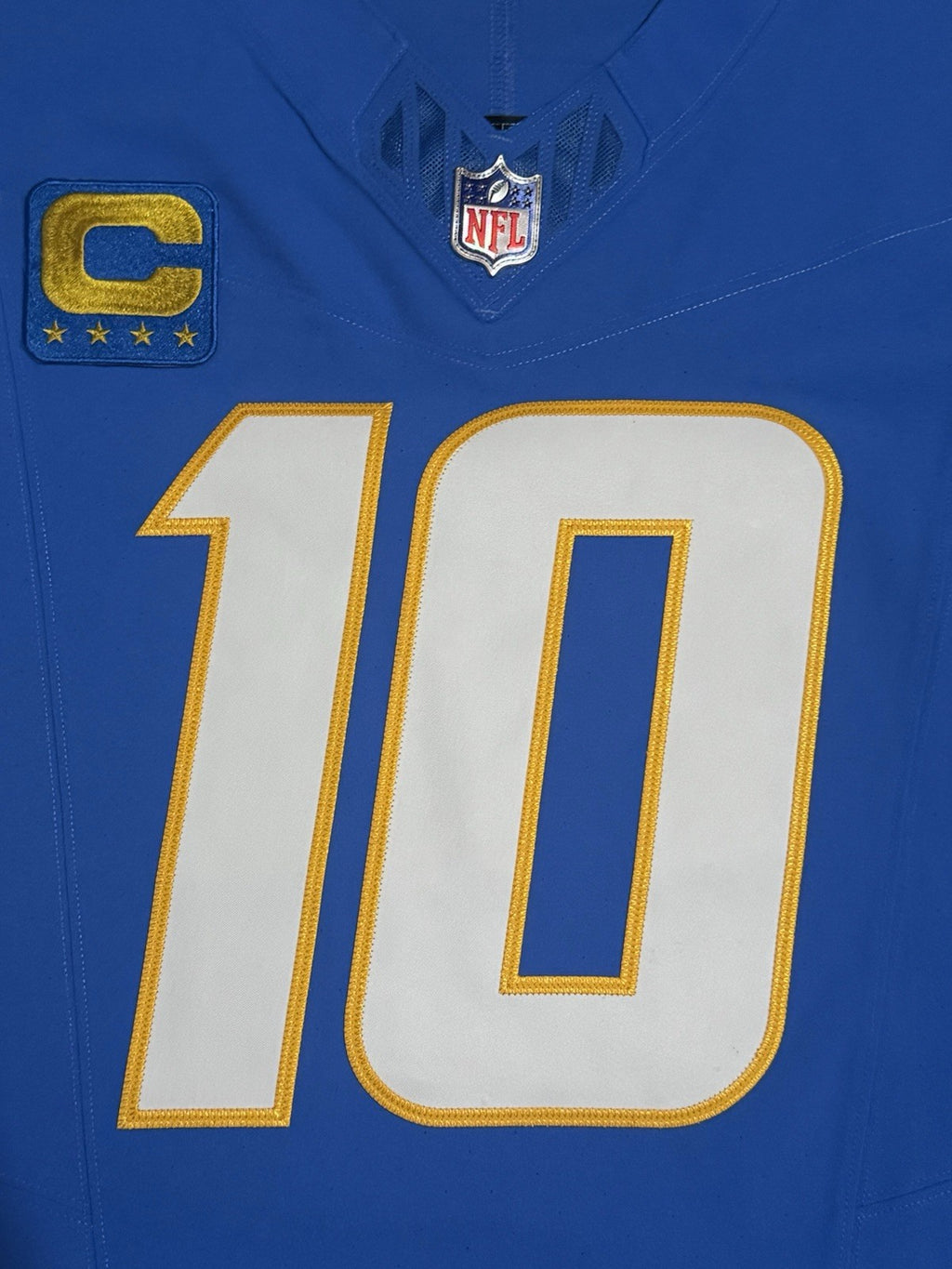 Justin Herbert Los Angeles Chargers Jersey #10 Nike Vapor Fuse Elite Blue Size 48 (XL) NFL