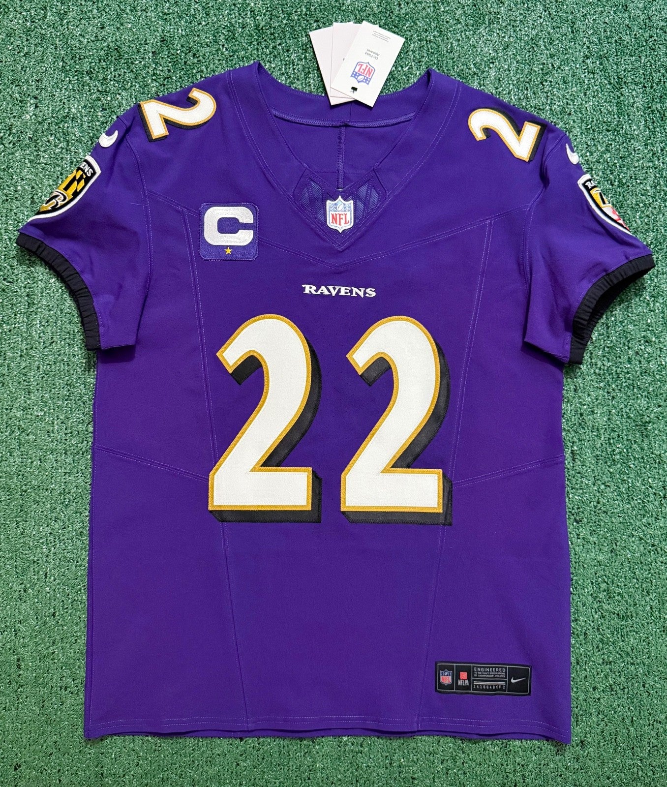 Derrick Henry Baltimore Ravens Jersey #22 Nike Vapor FUSE Elite Purple Size 40 (M) NFL